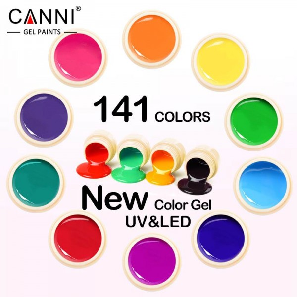 #50618 New 2017 CANNI Nail Art Tips Design Manicure141 Color UV LED Soak Off DIY Paint Color Gel Ink UV Gel Nail Polish Lacquer 