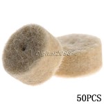 50pcs/pack 13mm Wool Felt Polishing Buffing Round Wheels Grinding Pad with 2 Shanks for Dremel Rotary Polishing Wheel Tools 2016