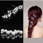 5Pcs Simulate Pearl Hairpins Hairstyles Wedding Bridal Hair Pins Hair Jewelry Accessories Hairwear Girls Hair Clips For Women