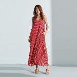 6 Color Sexy 2017 ZANZEA Women Strapless Polka Dot Casual Loose Long Maxi Summer Dress Cotton Beach de verano Vestidos Plus Size