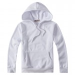 600 g hedging hooded solid color men and women casual white Sweatshirts plus thick velvet class service