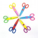 6pc/lot Children Kids Paper Craft Scissors 6 Cutting Patterns Curved Edges DIY Decorative Scissor For Scrapbook Album Photos