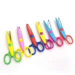 6pc/lot Children Kids Paper Craft Scissors 6 Cutting Patterns Curved Edges DIY Decorative Scissor For Scrapbook Album Photos