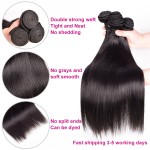 7A  Indian Virgin Hair Straight Human Hair Extensions Raw Indian Hair Weave Bundles 3pcs Unprocessed Indian Straight Virgin Hair