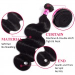 7A Brazilian Virgin Hair Body Wave With Closure 3 Bundles with Closure Brazilian Body Wave with Closure Human Hair with Closure 