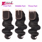 7A Brazilian Virgin Hair Body Wave With Closure 3 Bundles with Closure Brazilian Body Wave with Closure Human Hair with Closure 