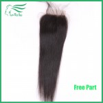 7A Grade 4*4 Virgin Peruvian Hair Silky Straight Lace Closure 100% Unprocessed Human Hair Free/Middle/Side/3 Part Lace Closures