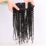 7A Grade Kinky Curly Clip In Human Hair Extensions 100/120G Brazilian Virgin Hair Clip In Extension Human Hair Extension 7Pc/Set