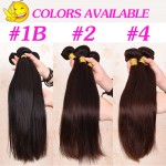 7A Peruvian Virgin Hair Straight 4 Bundles Peruvian Straight Virgin Hair 100% Human Hair Peruvian Straight Human Hair Weaves