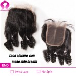 8A Mink Brazilian Kinky Curly Virgin Hair With Closure Loose Wave With Closure Wet And Wavy Brazilian Curly Hair With Closure 