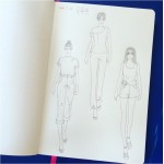 A5 Fashion Designer Notebook Marker Sketchbook Dotted line Body Workbooks  Designer Notebook 82 Sheets Paper Dress