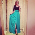 AIMENWANT 2017 Spring Western fashion sexy dresses with bandage stitching sleeves Maxi long slit lace Long dress free shipping