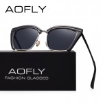 AOFLY Fashion Sunglasses Women Half Frame 2017 Luxury Brand Designer Sun glasses Vintage Goggle Eyewears UV400 Protection AF7905