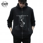 ATHIEF Casual Men Sweatershirt with Hat Guns n Roses Axl Rose Demon Anti-War Plus Size Loose Oversize Hoodie Rock and Roll