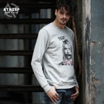 ATHIEF Mens Sweatershirt NIRVANA Kurt Cobain Pattern Printed Overpull for man Top Rock and Roll Brand Bottoming Hoodie Plus Size