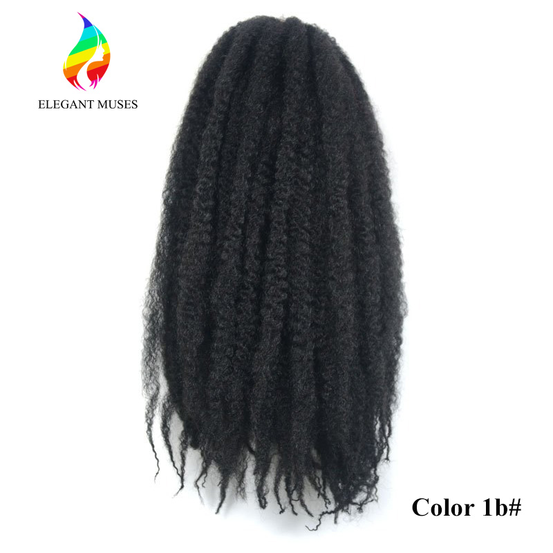 Afro Kinky Curly Twist Marley Braid Hair Extensions Synthetic