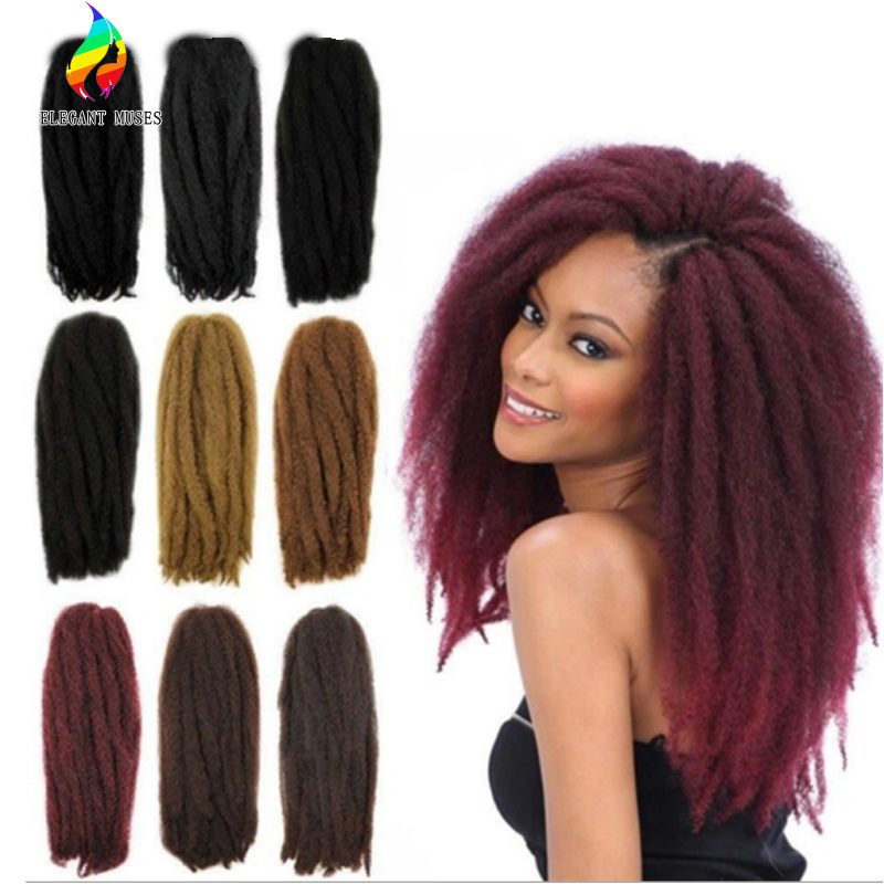 Afro Kinky Curly Twist Marley Braid Hair Extensions Synthetic