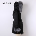 Ailoria Brand 2017 Top Quality Winter Women Real Fox Fur Coats hooded 100% Genuine Natural Fox Fur Jackets lady's Parka 