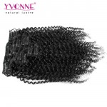 Aliexpress Yvonne Brazilian Virgin Hair Clip In Human Hair Extensions,7Pcs/set Kinky Curly Clip In Hair Extensions,Color 1B