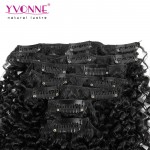 Aliexpress Yvonne Brazilian Virgin Hair Clip In Human Hair Extensions,7Pcs/set Kinky Curly Clip In Hair Extensions,Color 1B