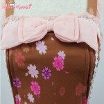 Amourlymei Summer Women Princess Dress 2018 Japanese Style Mori Girl Sweet Bow Vintage Print Dress JSK Lolita Dress Plus Size