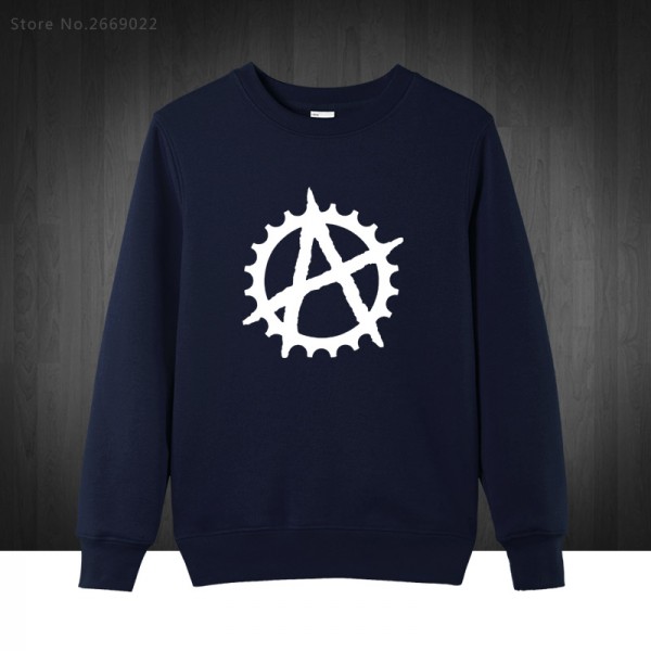 Anarchy Cog BMX New Fashion Men's Hoodies Fanny Men Sweatshirt Cotton Man Clothing Free Shipping Plus Size 2016 Autumn Winter