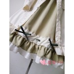 Anime Card Captor Sakura Cosplay Style Lolita Dress Sakura & Tomoyo Beige & Purple Knee Length Cute One Piece