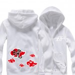 Anime Naruto Itachi Uchiha red cloud Zipper hoodies sportswear Sweatshirt cotton add plush hoody winter cosplay Costume NEW