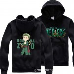 Anime One Piece Zoro pullover hoodies men women sportswear Sweatshirt cotton add plush hoody winter cosplay Costume