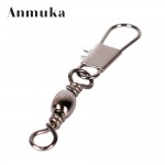 Anmuka 50pcs Stainless steel swivels interlock snap fishing lure tackles winter fishing gear accessories Connector copper swivel