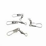 Anmuka 50pcs Stainless steel swivels interlock snap fishing lure tackles winter fishing gear accessories Connector copper swivel