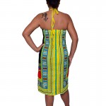 Aproms Boho Gypsy Halter Neck Women's Dress Sexy Bodycon Party Sundress Traditional African Print Dashiki Dresses Festival 10878