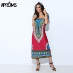 Aproms Boho Gypsy Tribal Hoodie Tunic Dress Women Sundress Traditional African Print Dashiki Dresses Sexy Bodycon Party Dress 