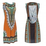 Aproms Boho Gypsy Tribal Hoodie Tunic Dress Women Sundress Traditional African Print Dashiki Dresses Sexy Bodycon Party Dress 