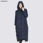 Arbitmatch Winter jacket Women Warm 90% White Duck Down Female X-Long Thick Hooded Coat Ladies Parka Womens Down Jackets Outwear