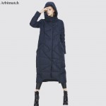 Arbitmatch Winter jacket Women Warm 90% White Duck Down Female X-Long Thick Hooded Coat Ladies Parka Womens Down Jackets Outwear