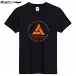 Assassin's Creed Abstergo Industries Mens Game T-shirt short sleeve O-Neck Cotton S-XXXL Black Loose T shirt easy fit gifts tees