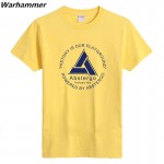 Assassin's Creed Abstergo Industries Mens Game T-shirt short sleeve O-Neck Cotton S-XXXL Black Loose T shirt easy fit gifts tees