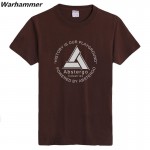 Assassin's Creed Abstergo Industries Mens Game T-shirt short sleeve O-Neck Cotton S-XXXL Black Loose T shirt easy fit gifts tees