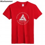 Assassin's Creed Abstergo Industries Mens Game T-shirt short sleeve O-Neck Cotton S-XXXL Black Loose T shirt easy fit gifts tees