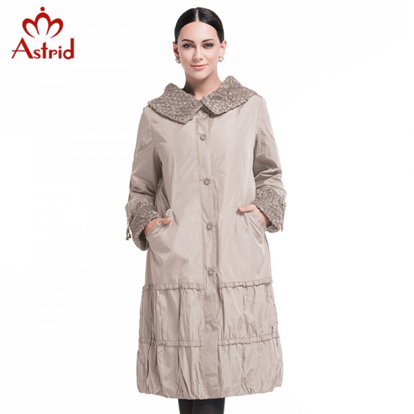 Astrid 2015 New Spring Fashion Casual Women's Trench Coat Long Outerwear Purple Clothes For Lady Good Quality AS-8162