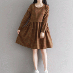 Autumn Dress Dot Print Vestido De festa Blue Khaki Color  Women Dress Plus Size Women Clothing Long Sleeve Lolita Casual Dress