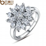 BAMOER 3 Colors  Rose Gold Color Finger Ring for Women with AAA Multicolor Cubic Zircon Wedding Berloque #6 7 8 9 JIR031