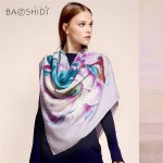 [BAOSHIDI]100% Wool Winter Scarf, Luxury brand scarfs,Elegant scarves women,Infinity square shawl,Warm decoration hijab for lady