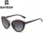 BAVIRON New Fashion Cat Eye Sunglasses Women White Frame Gradient Polarized Sun Glasses Driving UV400 Aluminium Eyewear Box 8527