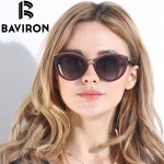 BAVIRON New Fashion Cat Eye Sunglasses Women White Frame Gradient Polarized Sun Glasses Driving UV400 Aluminium Eyewear Box 8527