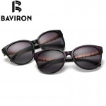 BAVIRON Shield Cat Eye Sunglasses Women Polarized HD Lens Glasses Hot Sale Frame Inset Pearl Feminino Sun Glasses UV400 8508