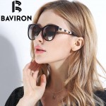 BAVIRON Shield Cat Eye Sunglasses Women Polarized HD Lens Glasses Hot Sale Frame Inset Pearl Feminino Sun Glasses UV400 8508