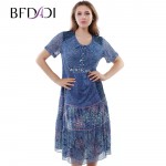 BFDADI New 2016 Summer Women's Lace Hollow Out Long Dresses Bohemian Casual Clothing Women Loose Party Dress Vestido 2277-1