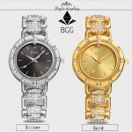 BGG Brand Women steel dress watches ladies Luxury simple Casual quartz watch relogio feminino female rhinestone gold clock hours